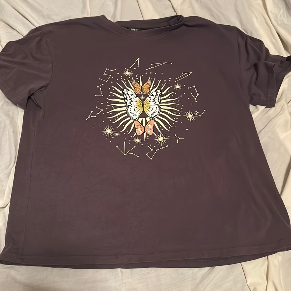 Grey butterfly shirt